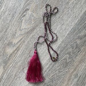 Zacasha Garnet Tassle Necklace